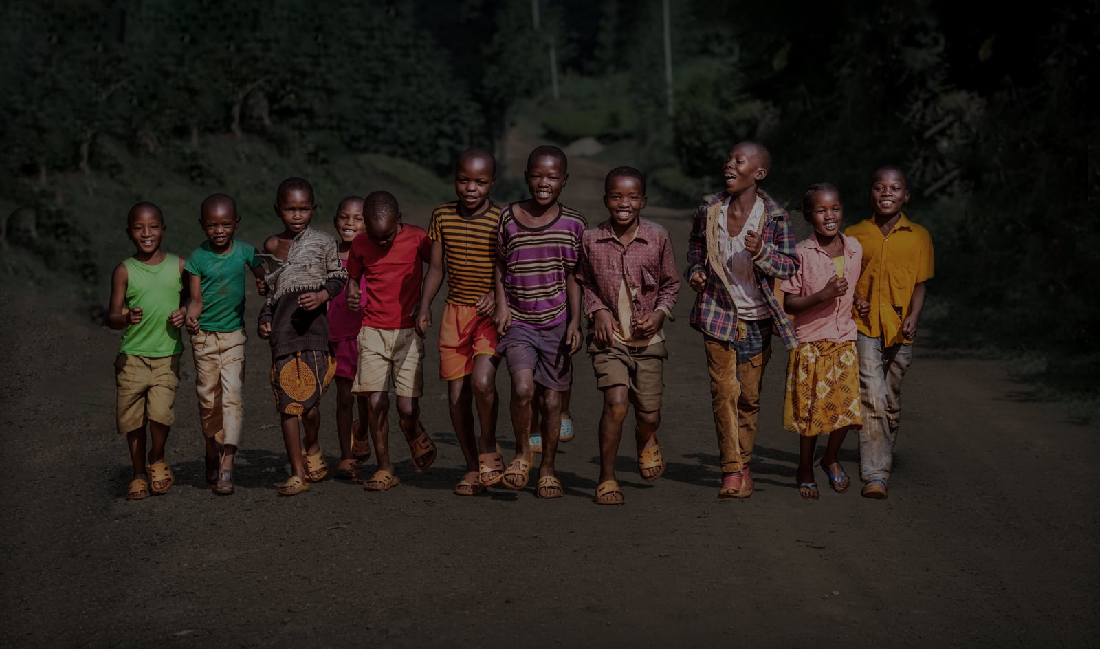 Girls in evening light in Zambia