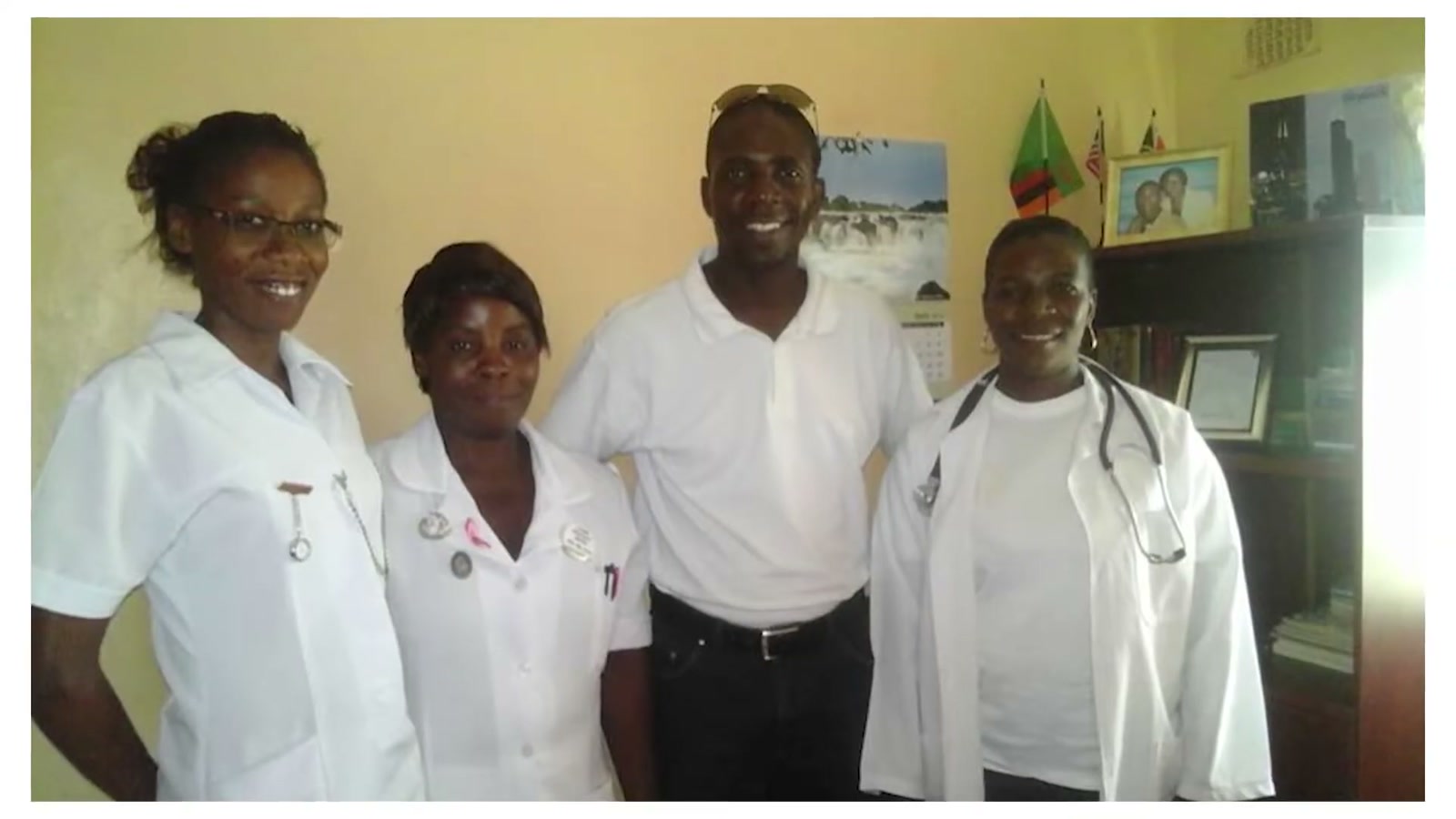 Nurses at a clinic in Zambia