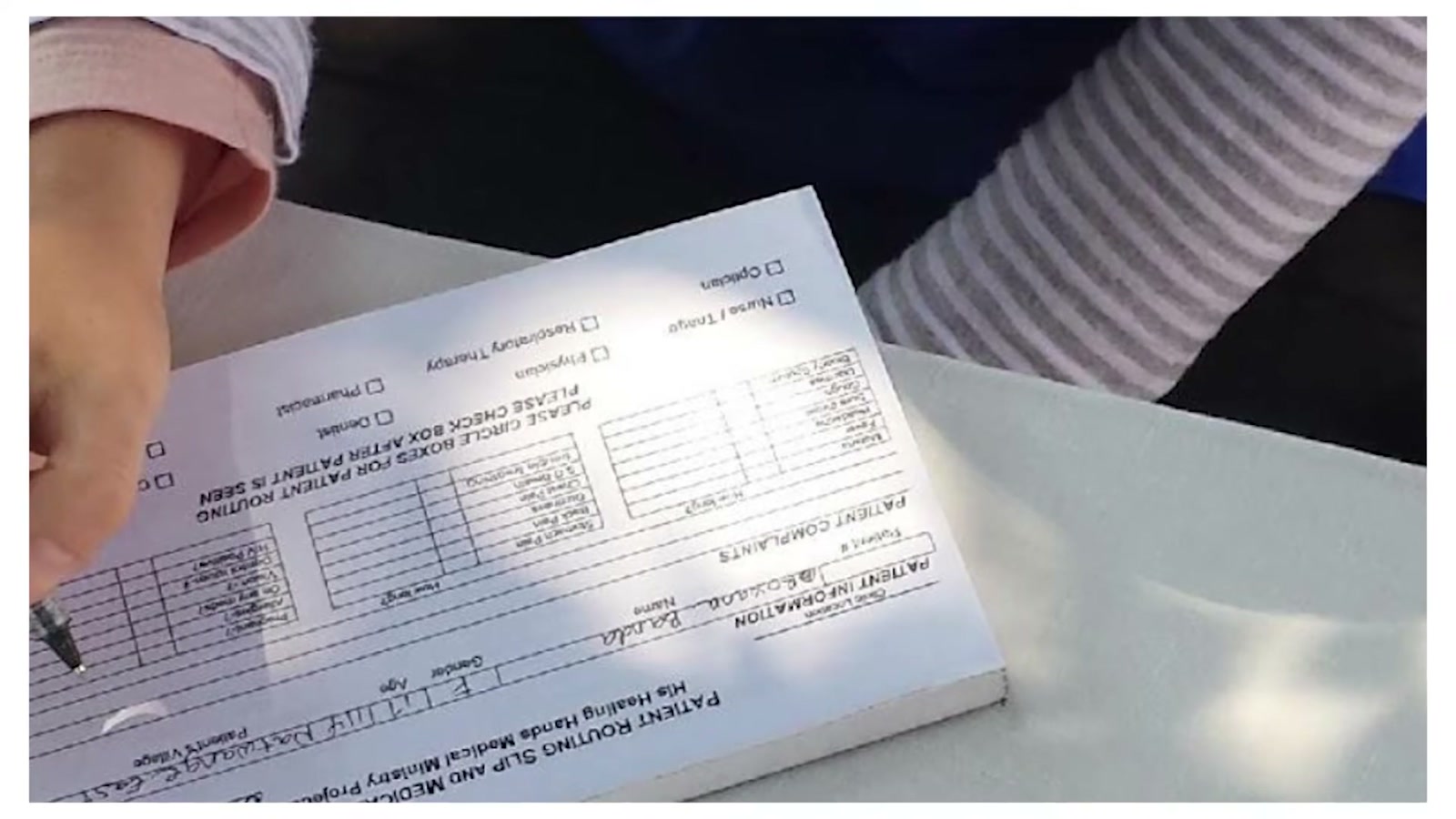 A medicine receipt in Zambia
