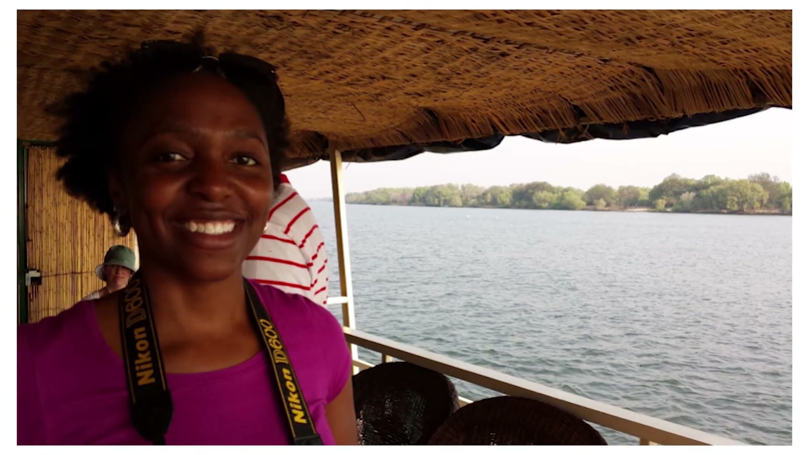 A woman beside the Zambezi river